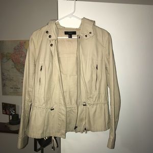 Khaki colored utility jacket
